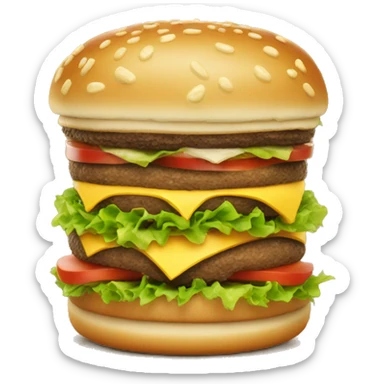 A smiling bigmac sticker