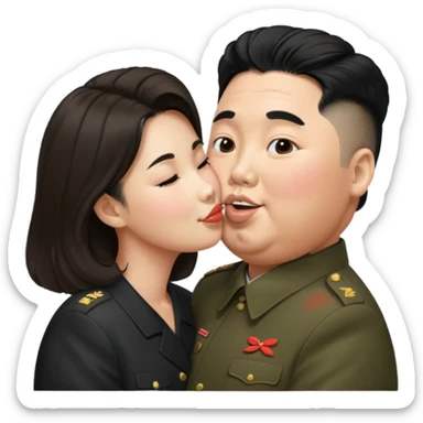 Vic Fuentes kissing Kim Jong Un sticker