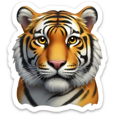 colorful tiger sticker