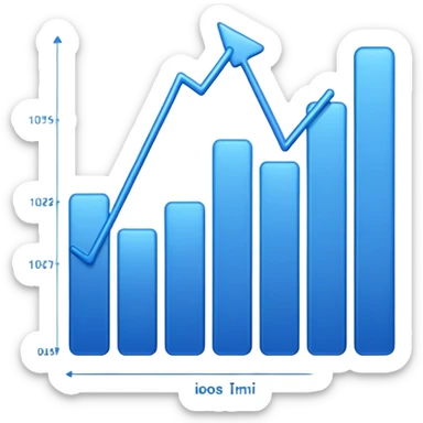 Graph going up sticker