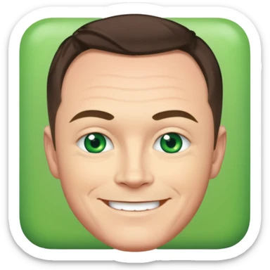 Tony Mortimer with green eyes sticker