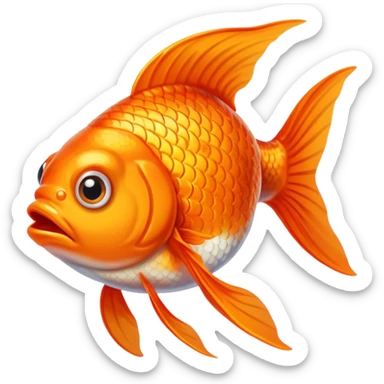 The Confused Goldfish – Eyes wide open, mouth slightly ajar, looking lost in deep thoughts (or just staring into space). sticker