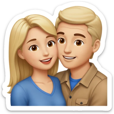 Two people kissing  sticker