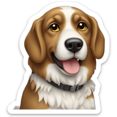 Chien qui fait du ski sticker