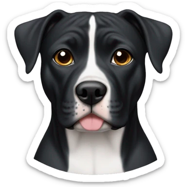 Black female Staffordshire  sticker