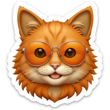 funny cat with sunglasses sticker