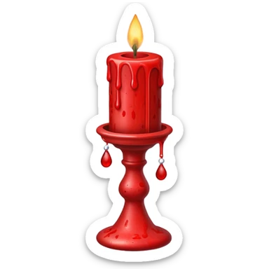 Christmas candle stick sticker