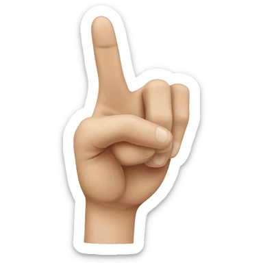pointer finger up sticker