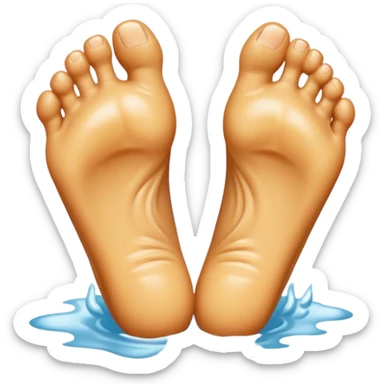 Feet wet sticker