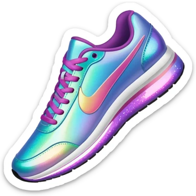 glitter running shoes sticker