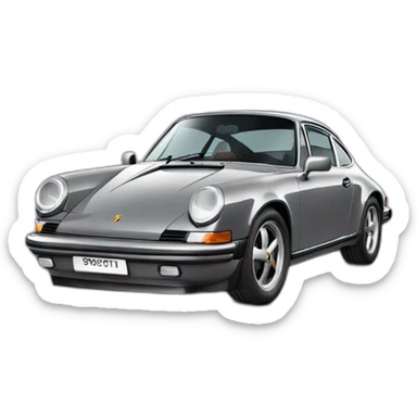 porsch 911 grey carrera sticker