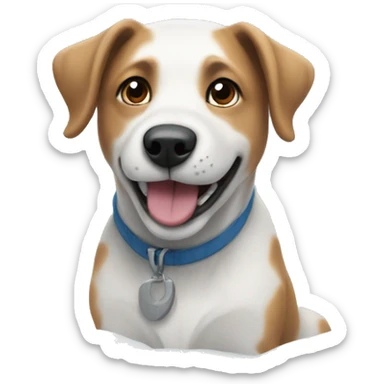 My dog playing in the snow sticker