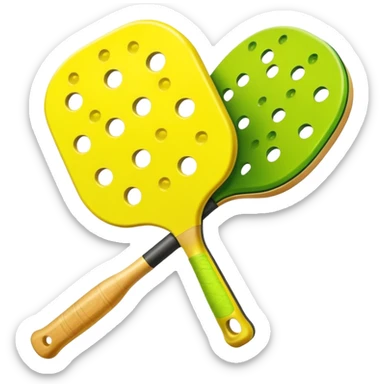Pickleball paddle and ball sticker