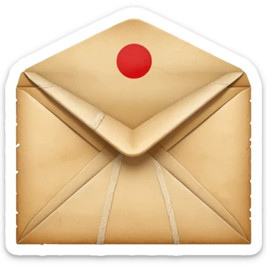 An ancient Japanese envelope sticker