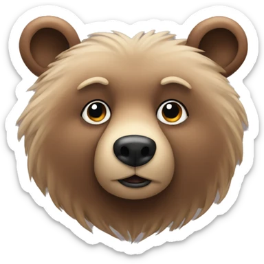 Bear haired bear with long eyelashes  sticker