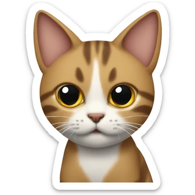 Gato con un moño sticker