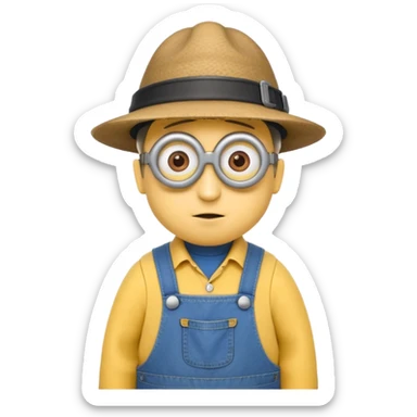 Cute minion at Thanksgiving sticker