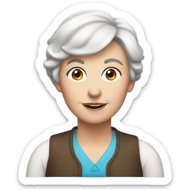 Older-white-woman-short-brown-hair-blue-eyes sticker