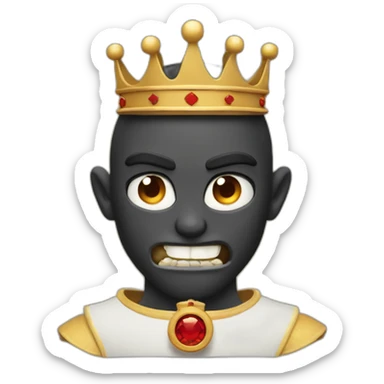 Demonio con una corona sticker