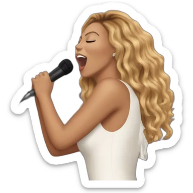 Concert beyoncé singing in mic sticker