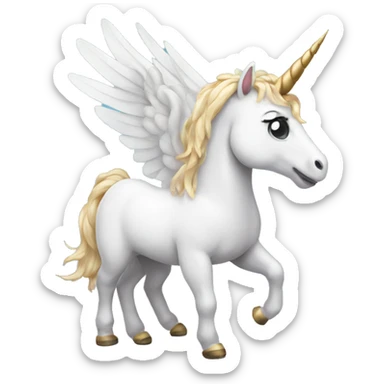 Unicorn with wings sticker