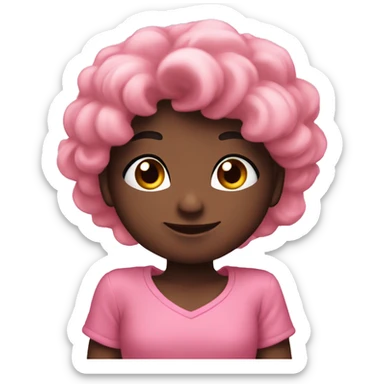 Cuore nero con ✨ rosa sticker