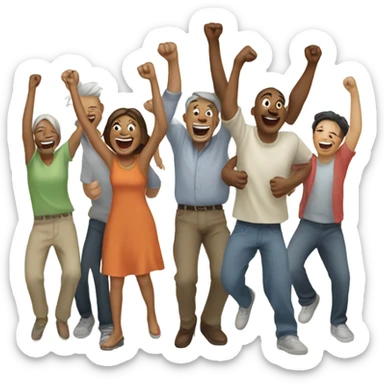 woo hoo yippee. sticker