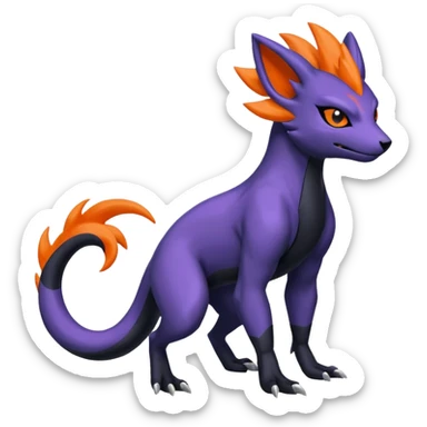 Zorua-Absol-Salandit-fusion (full body) sticker