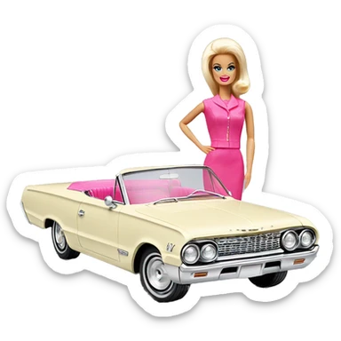 Barbie’s 1963 Oldsmobile Jetfire convertible  sticker