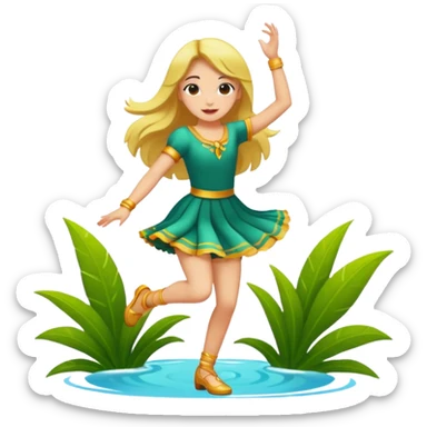 A girl dancing in lush life sticker