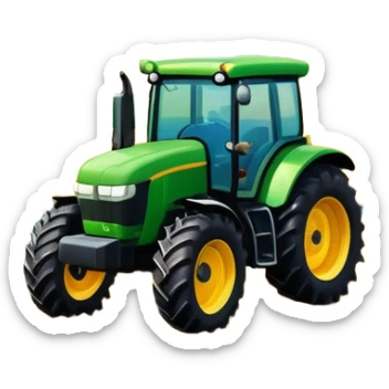 An icon showing tractors in a colorful rural landscape, inspired by Farming Simulator 22. The design features vibrant fields, barns, and crops under a bright sky, with tractors working the land. The peaceful and immersive farming environment is highlighted with a transparent background sticker