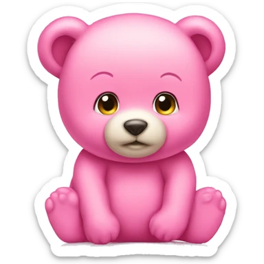 Pink baby bear  sticker