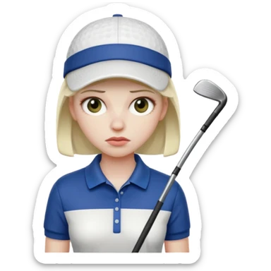 women golfer sick sticker