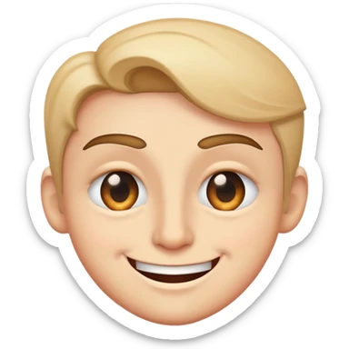 Smirk with winking eye ￼ sticker