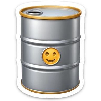 generate a realistic metal oil barrel without rust sticker