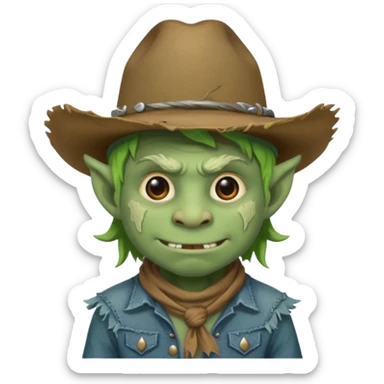 troll Wearing a cowboy hat sticker