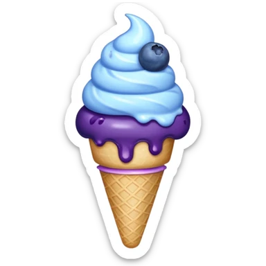 icecream-blueberries sticker