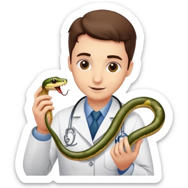 Veterinary of snake  sticker