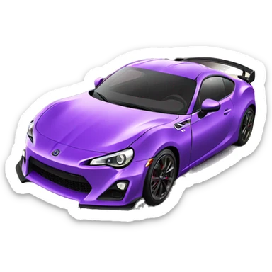 purple gt86 with a spoiler  sticker