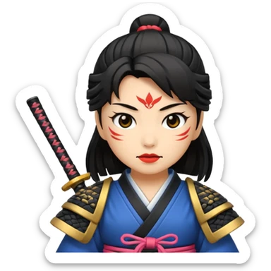 samurai girl sticker