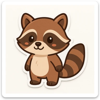 raccoon white background sticker sticker