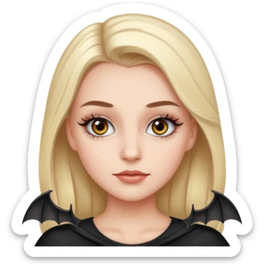 A girl who bats her eyelashes proudly sticker