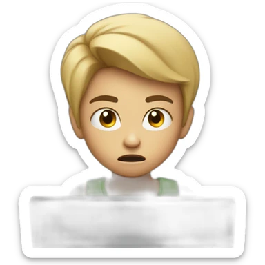 9 year old angry at computer sticker