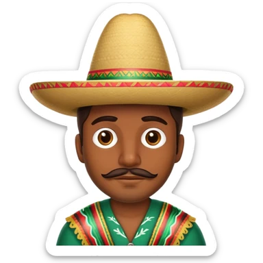 Mexican sombrero man sticker