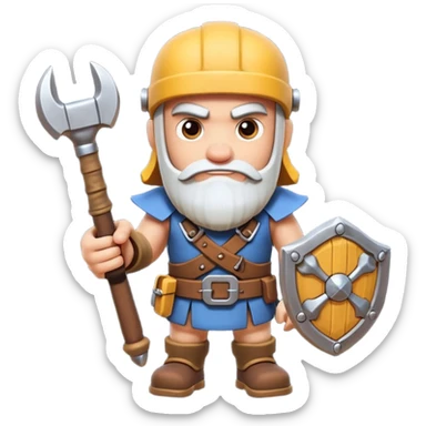 A Mechanic ''TOOL'' In A Clash Of Clans and medival Aesthetic  sticker