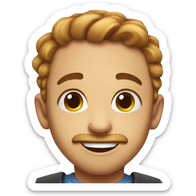 Emoji with a loving look and drool sticker