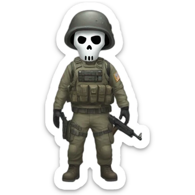 Ghost call of duty sticker