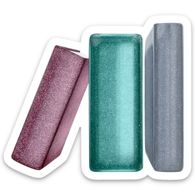 livros gliter vidro sticker