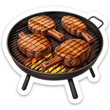 barbecue meat sticker