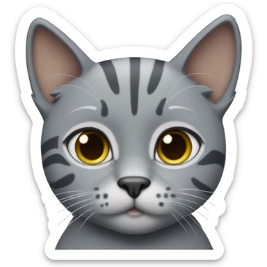 Gray cat with dodgers shirt sticker